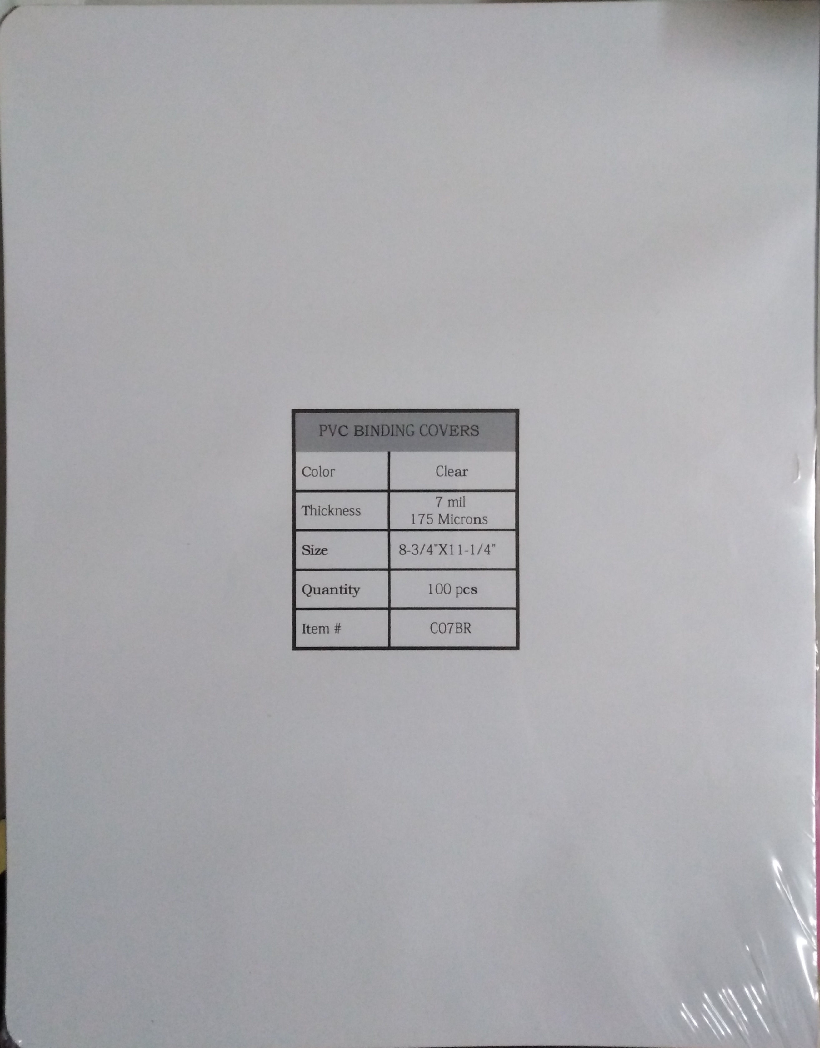 Caratula Transparente para encuadernar