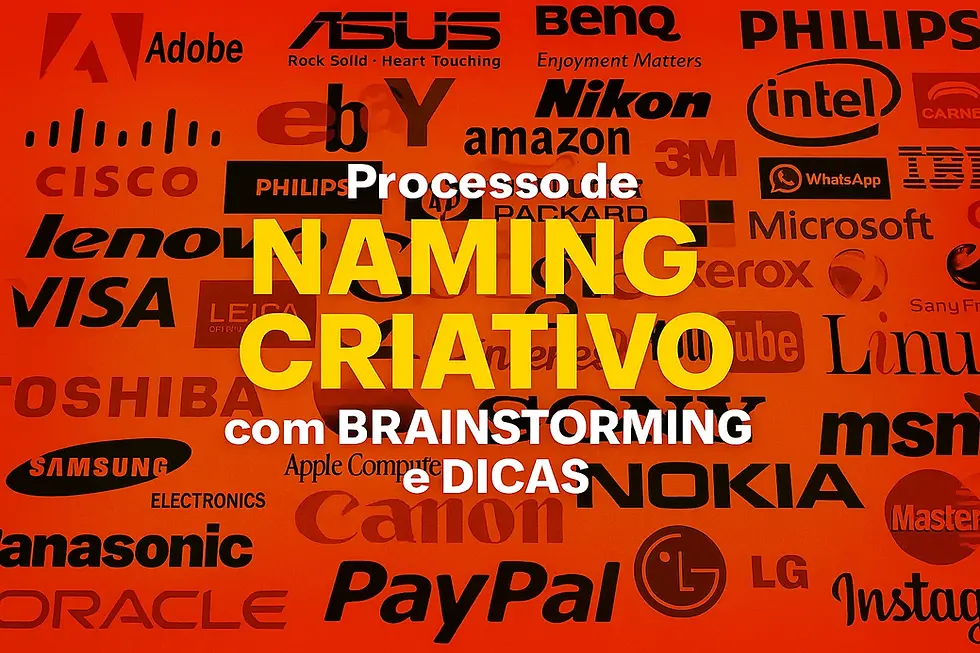 Processo de naming criativo com brainstorming e dicas
