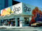 Fachada da primeira loja da GAP em San Francisco em 1969, marcando o início da marca icônica