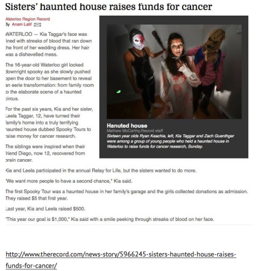 Sisters Haunted House Raises Funds For Cancer