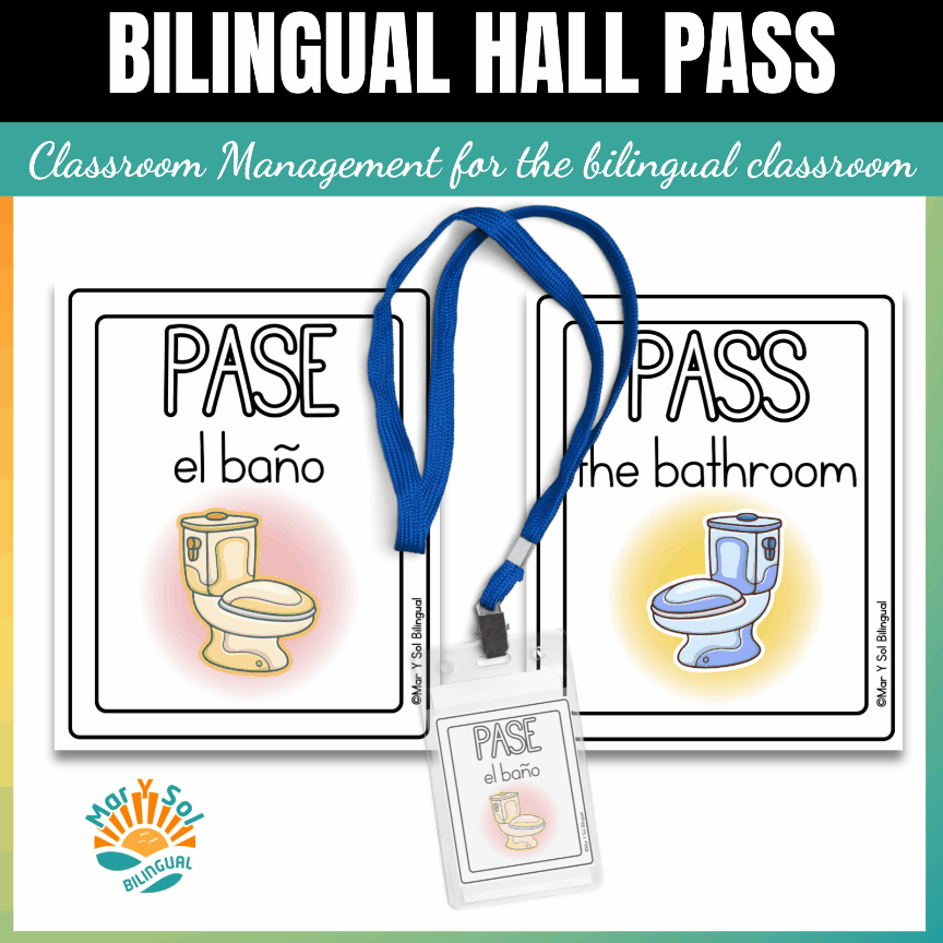 Hall passes spanish and english mar y sol bilingual