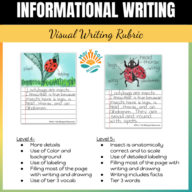 Thumbnail: ENGLISH- Visual Writing Exemplar for Informational Nonfiction text in English