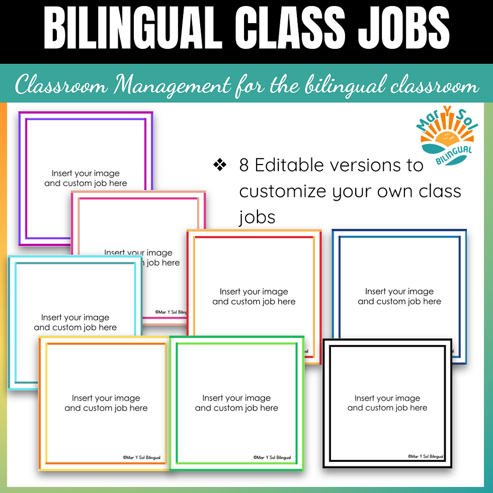 Thumbnail: Class jobs Spanish and English Class Jobs- Trabajos del Aula (Editable)