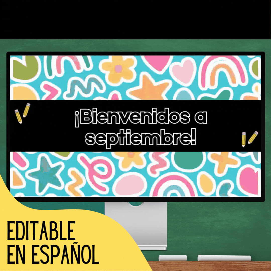 September Spanish Morning Meeting Agenda Slides