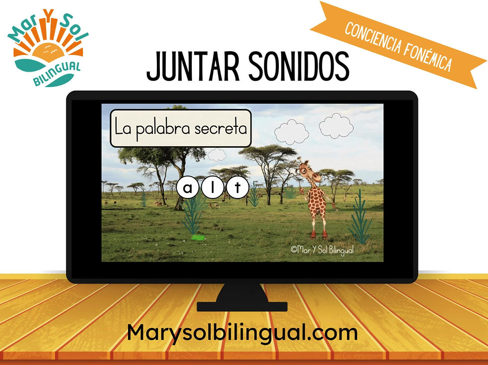 Thumbnail: Conciencia fonológica segmentación de fonemas Spanish Google  Slides Jirafa