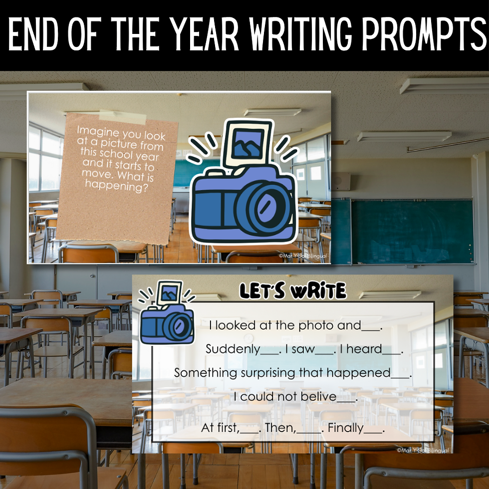 Thumbnail: End of School Year Creative Writing Prompts Activity Google Slides ESL DL