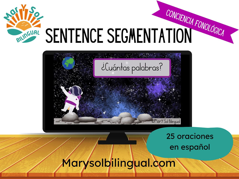 Thumbnail: Spanish Phonological Awareness Google Slide Counting Words Space Activity
