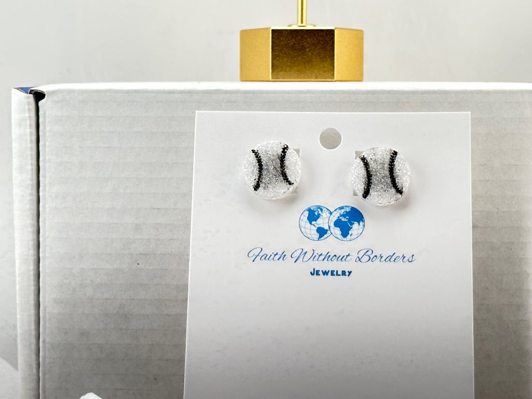 Baseball Stud Earrings
