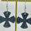 Thumbnail: Silver Glitter Cross Resin Earrings