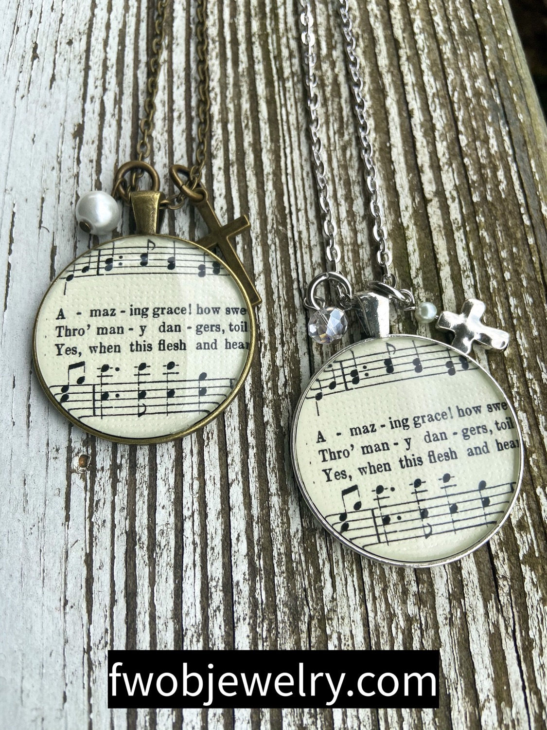 Amazing Grace Hymn Necklace