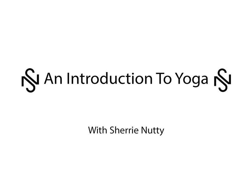 S Nutty Art Boutique Loga and text an introduction to yoga with Sherrie Nutty