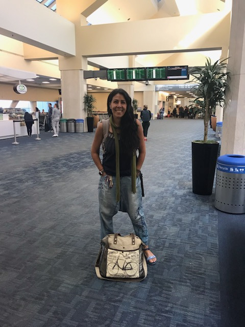 Karina at the airport