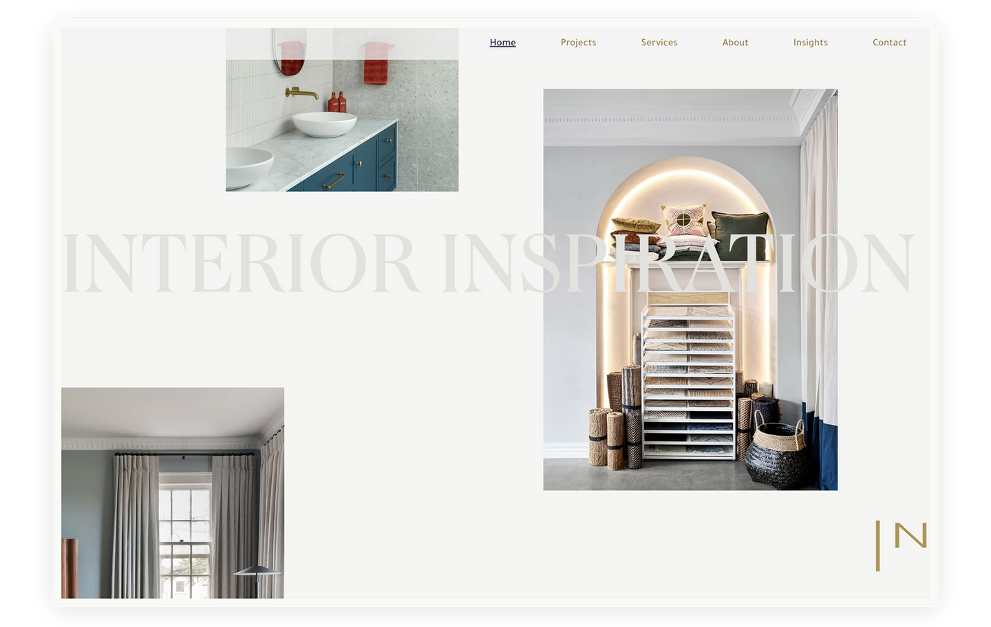 Screenshot of Instile Interiors desktop site.