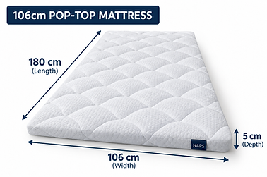 106cm Pop-Top Mattress Size Guide