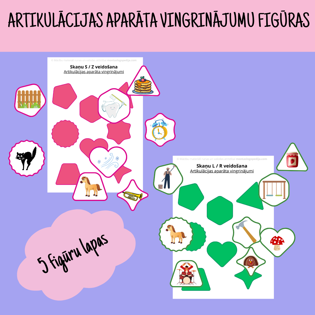 Artikulācijas aparāta vingrinājumu figūras
