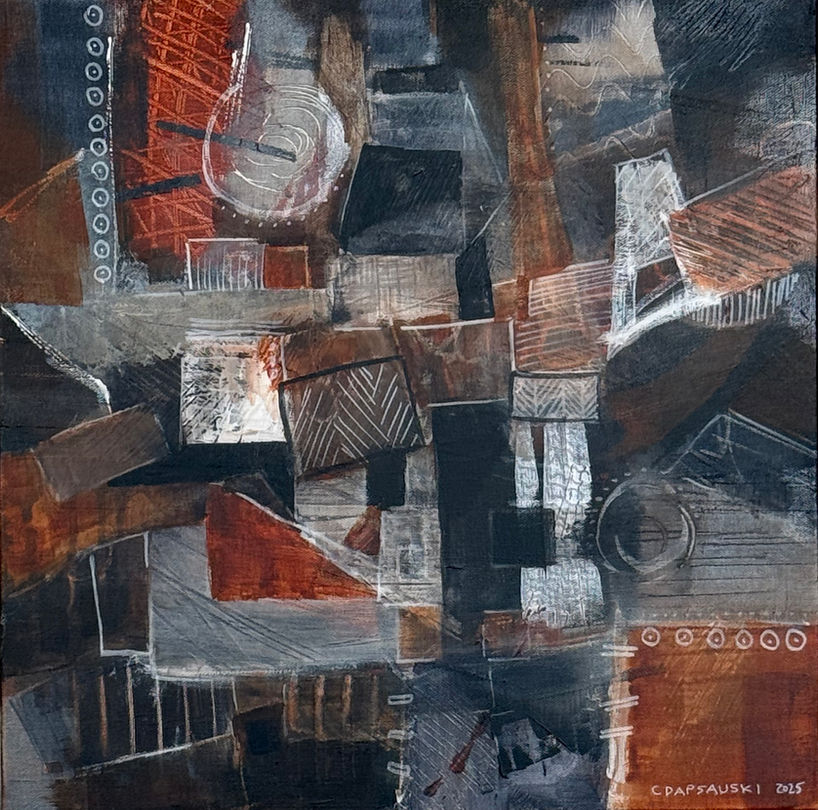 Abstract using simple color scheme and metallics