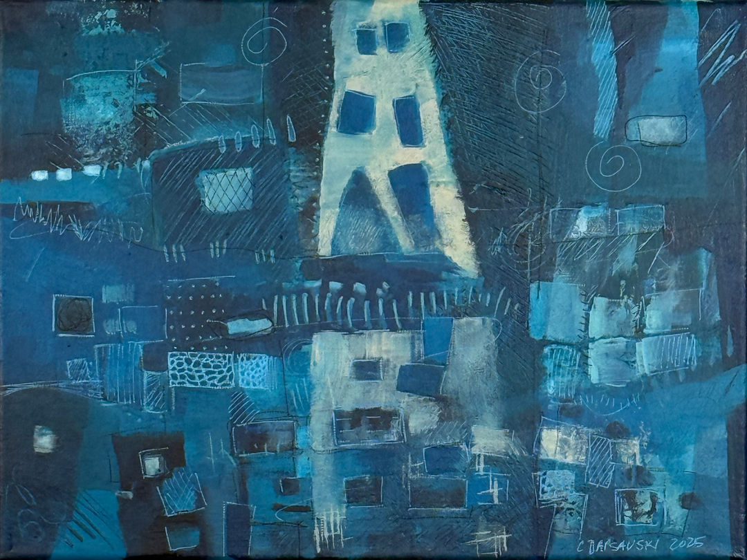 Constrained color scheme with blue tones that combined, lean toward the color known as Bondi Blue.