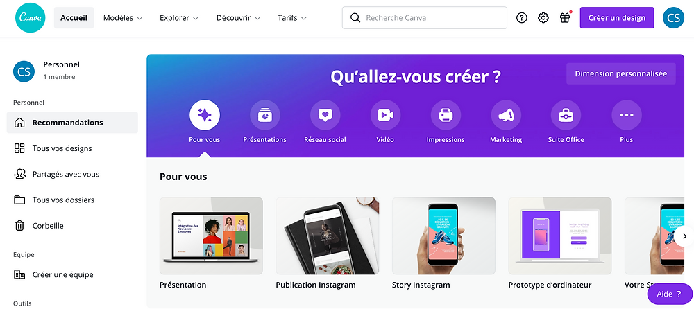 canva outils gratuits identité visuelle artiste musique