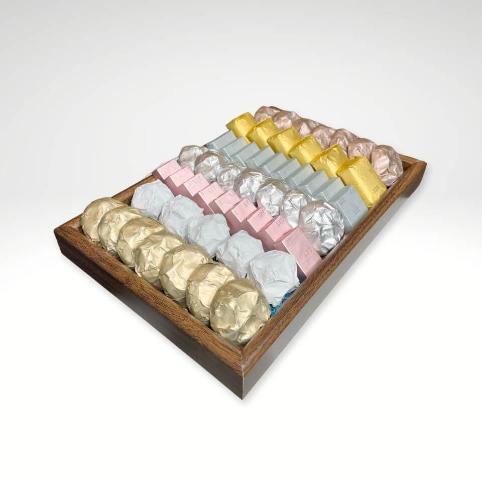 LEE Luxe Chocolade Assortiment in Houten Schaal 51 Stuks - Orient Luxe