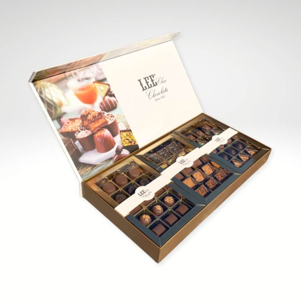 LEE Chocolate Royalty Cadeaubox 45 Stuks | Goud & Wit - Orient Luxe