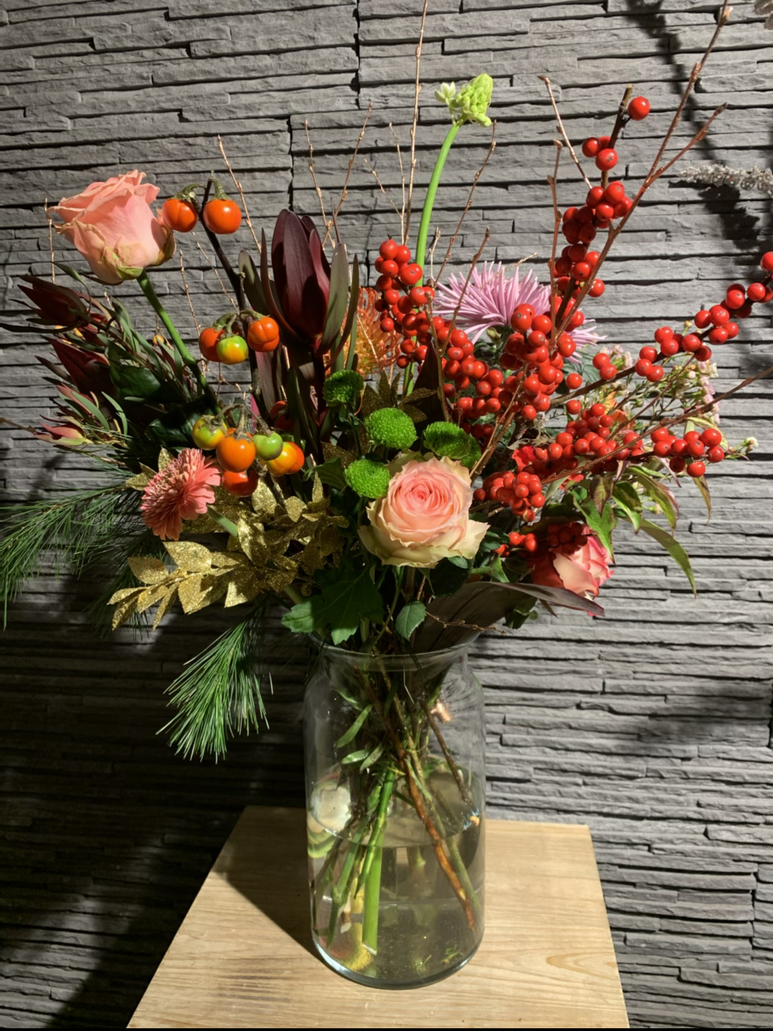 Kleurrijk winter boeket luxe