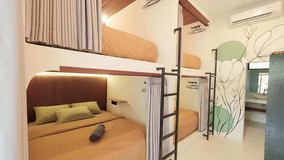 4 dorm double-bed capsules