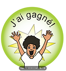 j'ai gagné - I won sticker