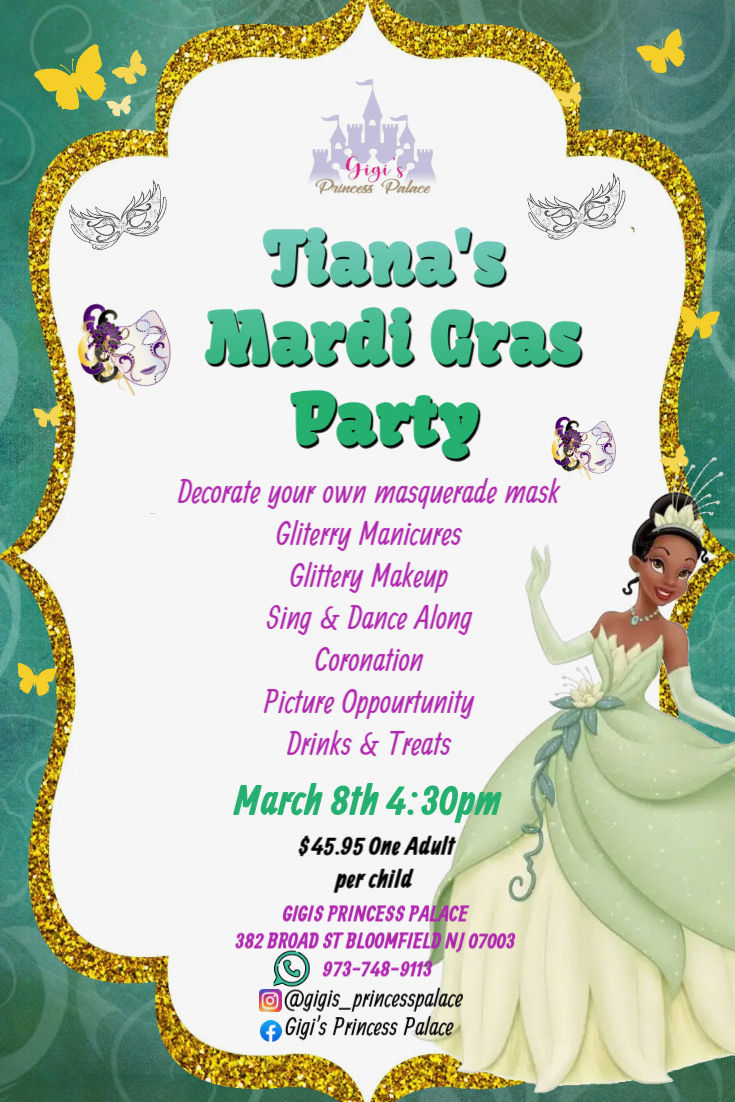 Tiana Mardi Grass party