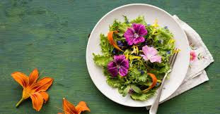 Des fleurs comestibles dans mes salades BIO