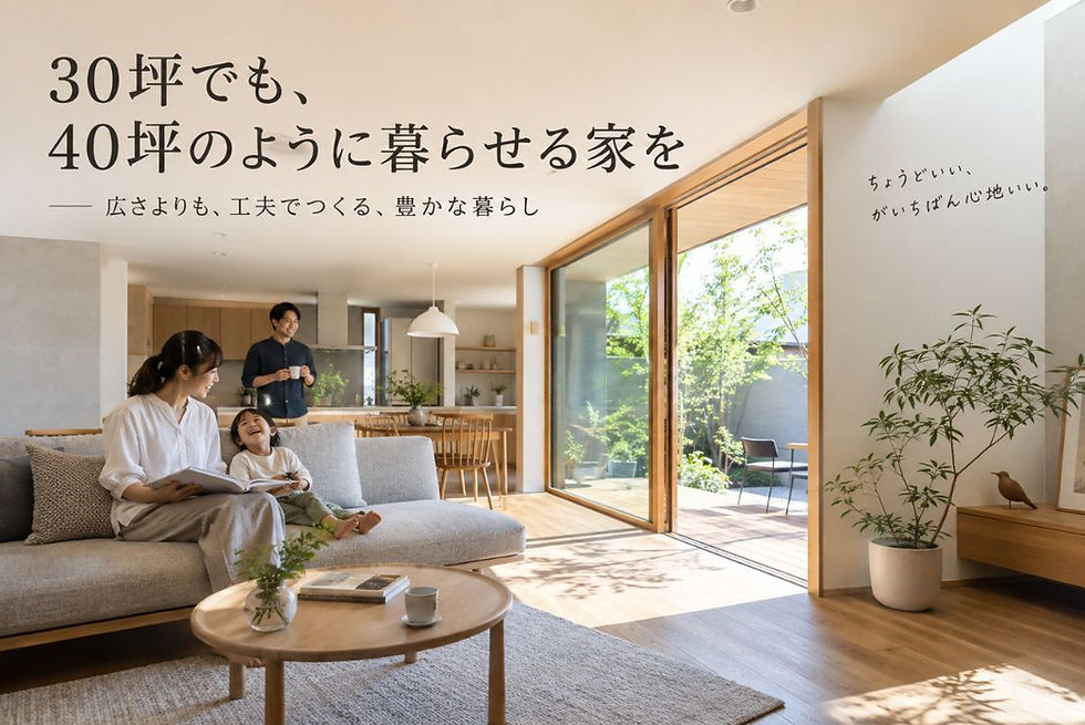 30坪でも、40坪のように暮らせる家を