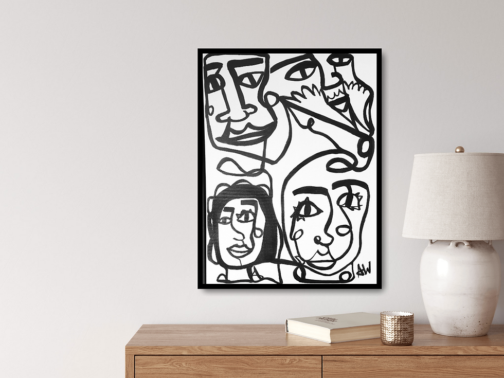 Miniaturbild: "Faces 2" 60x80 cm