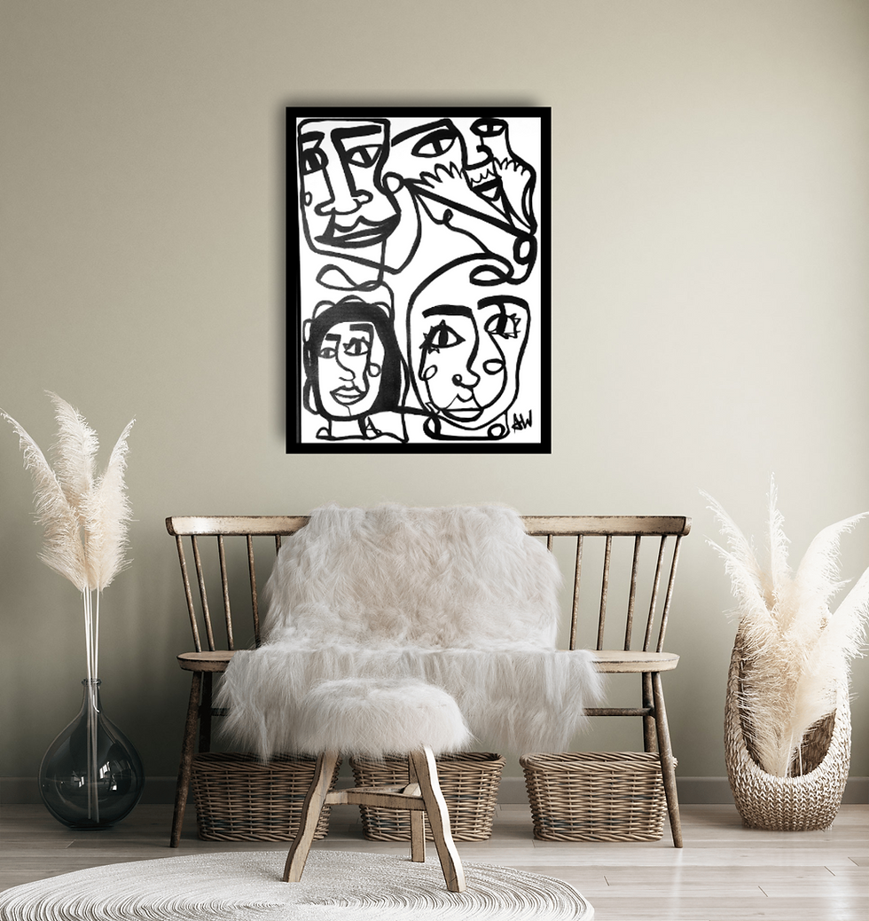 Miniaturbild: "Faces 2" 60x80 cm