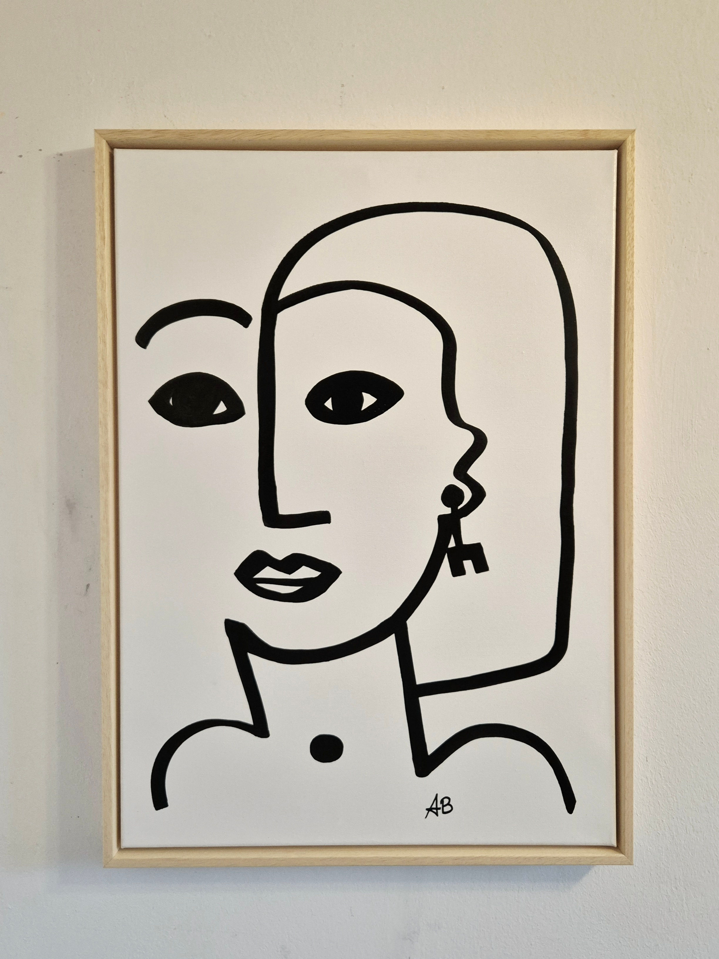 Line Art Portrait "Weitblick" 50x70 cm