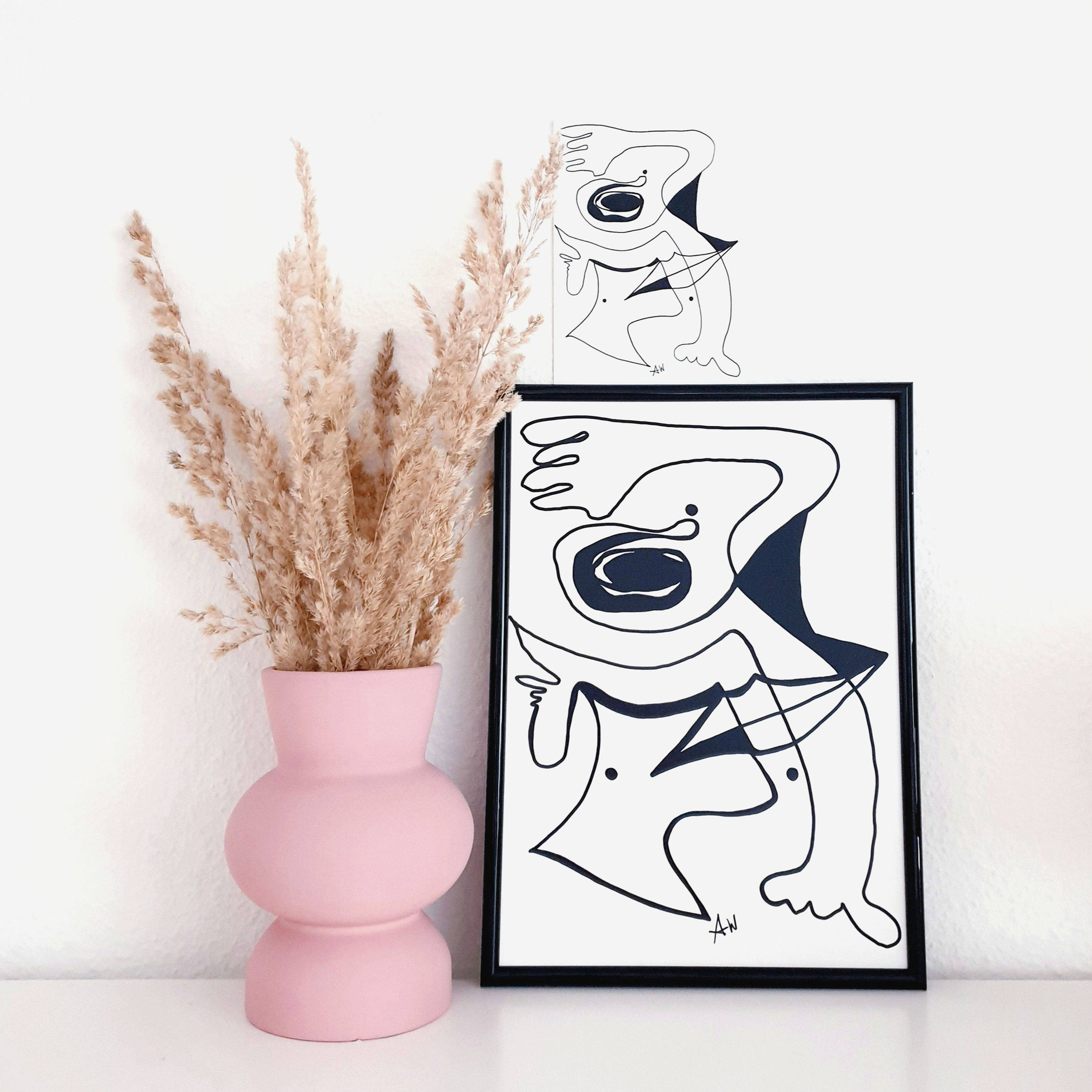 Kunstdruck "Die Dame" A4 A6