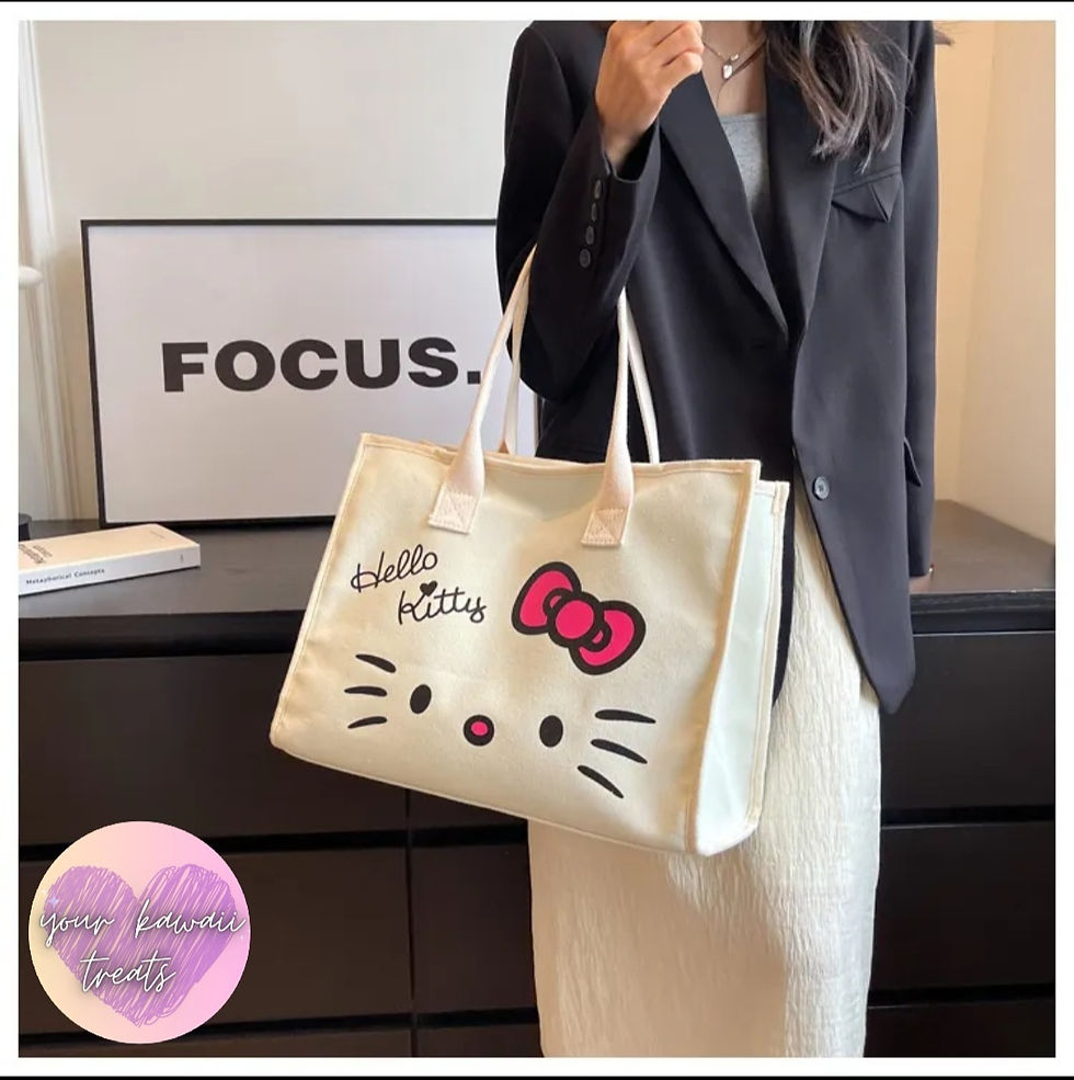 Thumbnail: New Sanrio Hello Kitty Canvas Tote Bag
