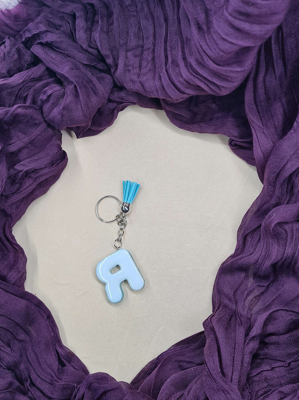 Miniature : Porte clés lettre R modèle "Bulle"