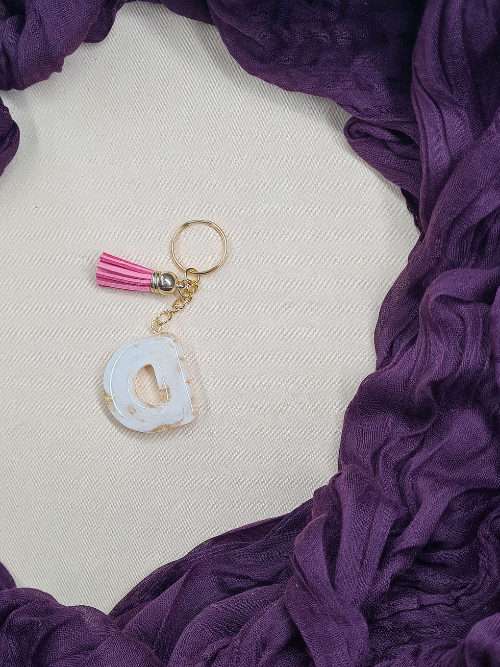 Miniature : Porte clés lettre D modèle "Bulle"
