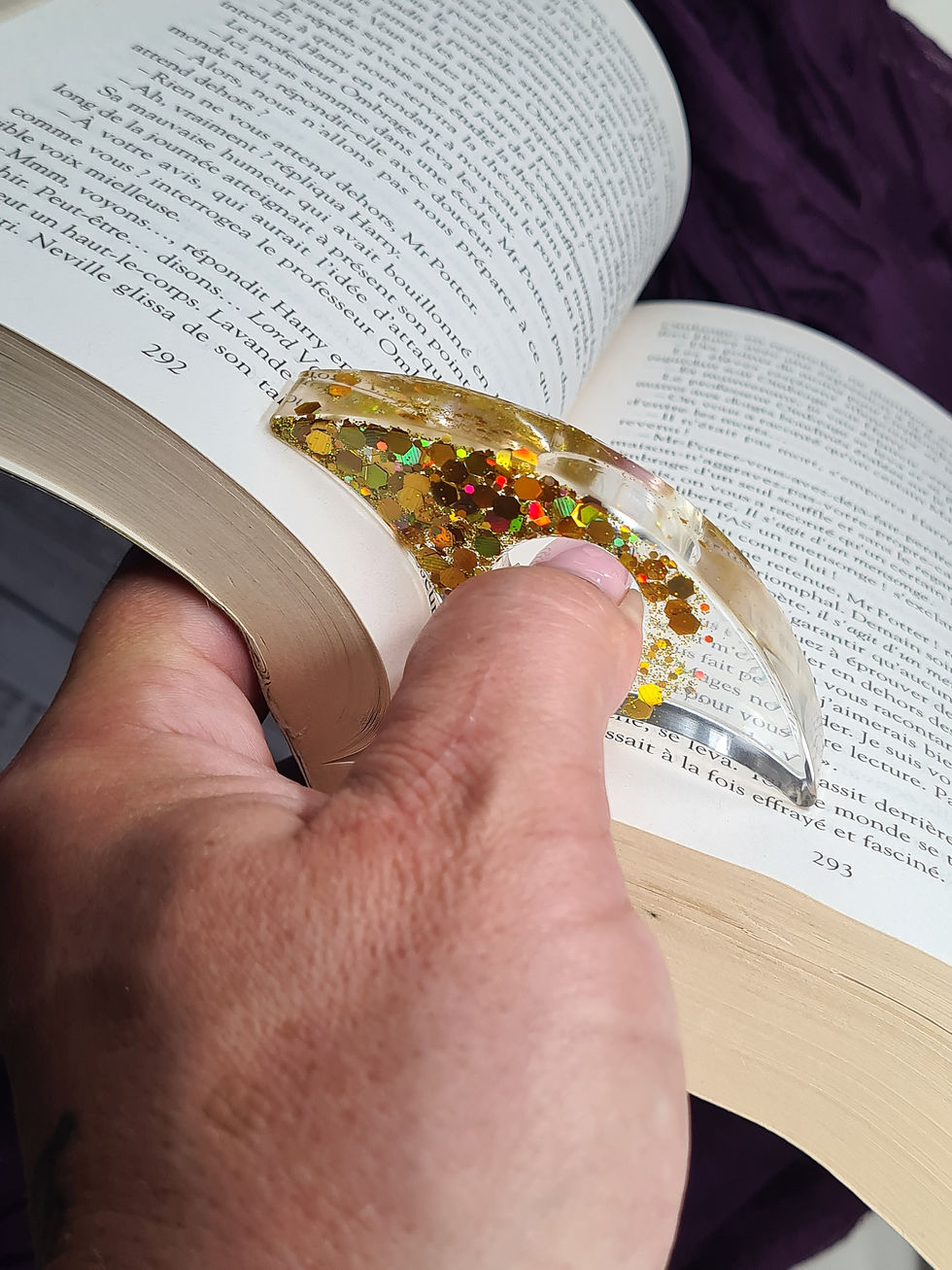 Miniature : Bague de lecture modèle "demi-lune" fine 2