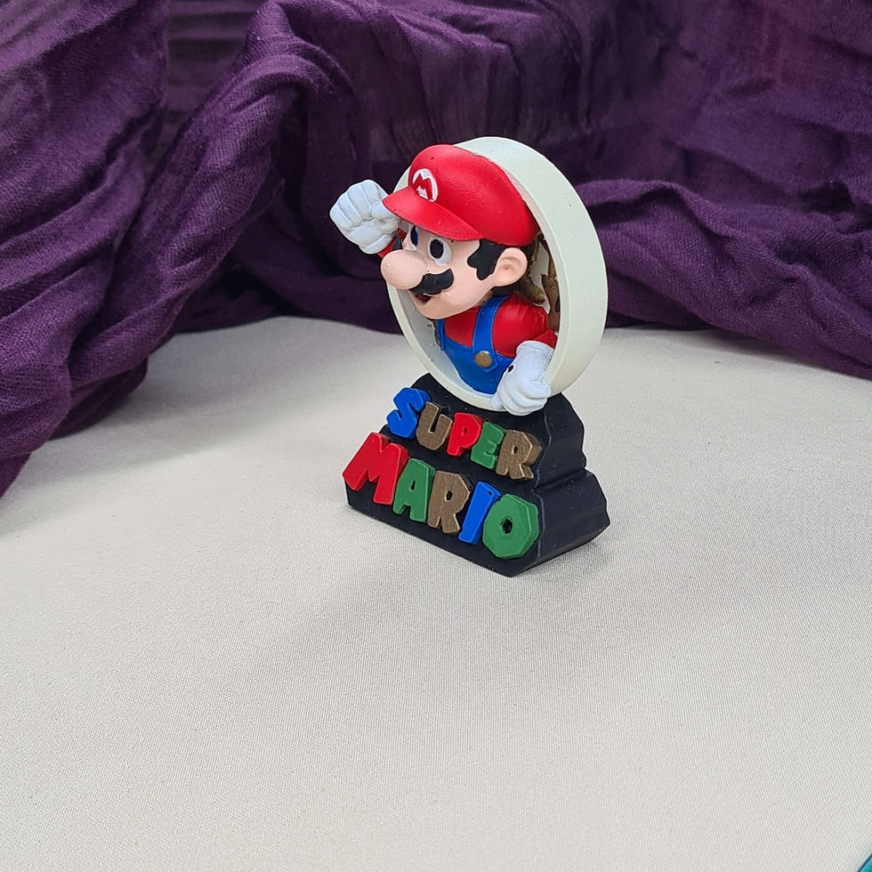 Miniature : Figurine  impression 3D résine  peinte à la main Mario