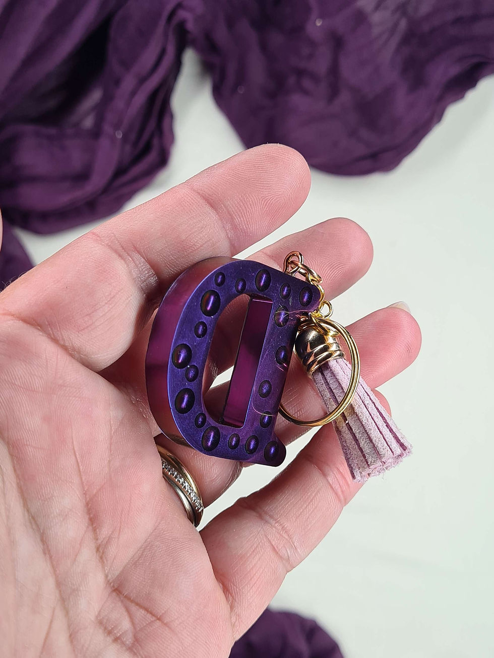 Miniature : Porte clés lettre D modèle "Scripte"