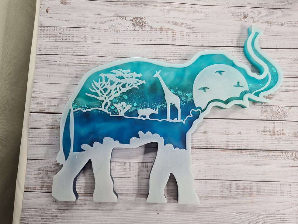 Miniature : Eléphant - cadre à poser