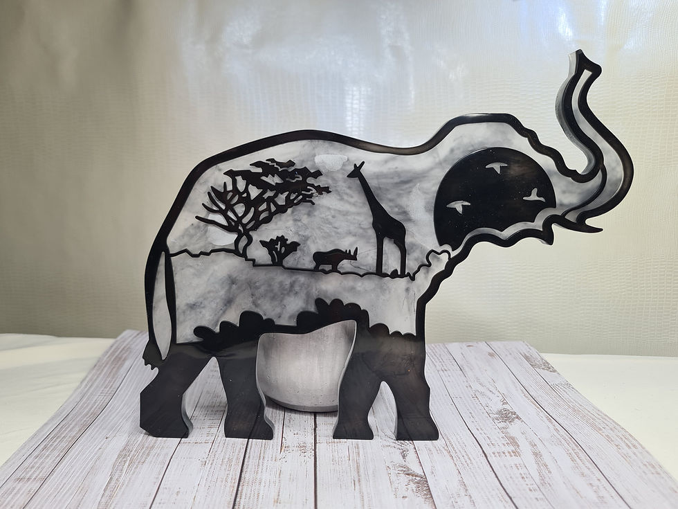 Miniature : Eléphant - cadre à poser