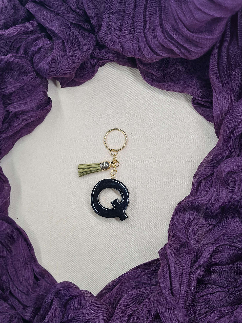 Miniature : Porte clés lettre Q modèle "Anglais"