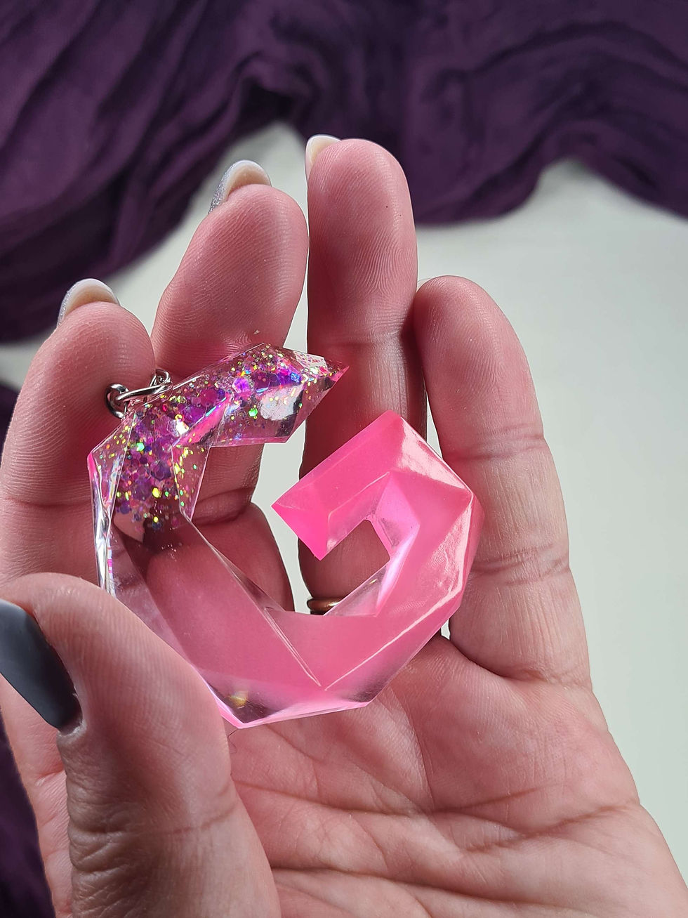 Miniature : Porte-clés lettre G modèle "Diamant"