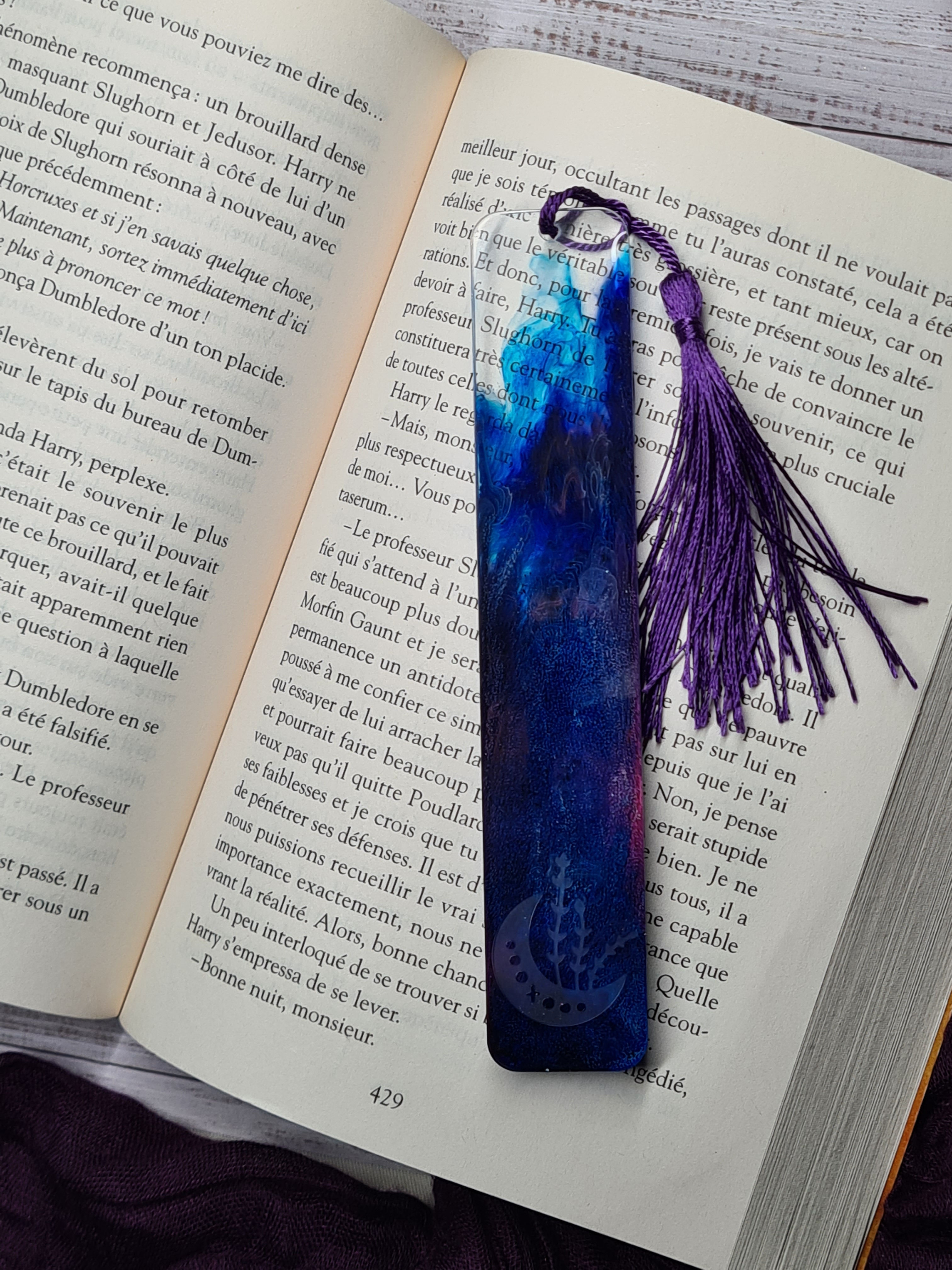 Marque-pages modèle "fleur de lune" grande taille