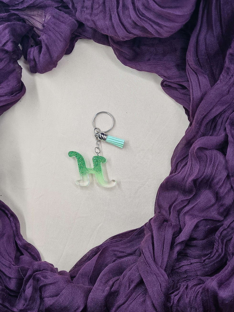 Miniature : Porte clés lettre H modèle "Scripte"