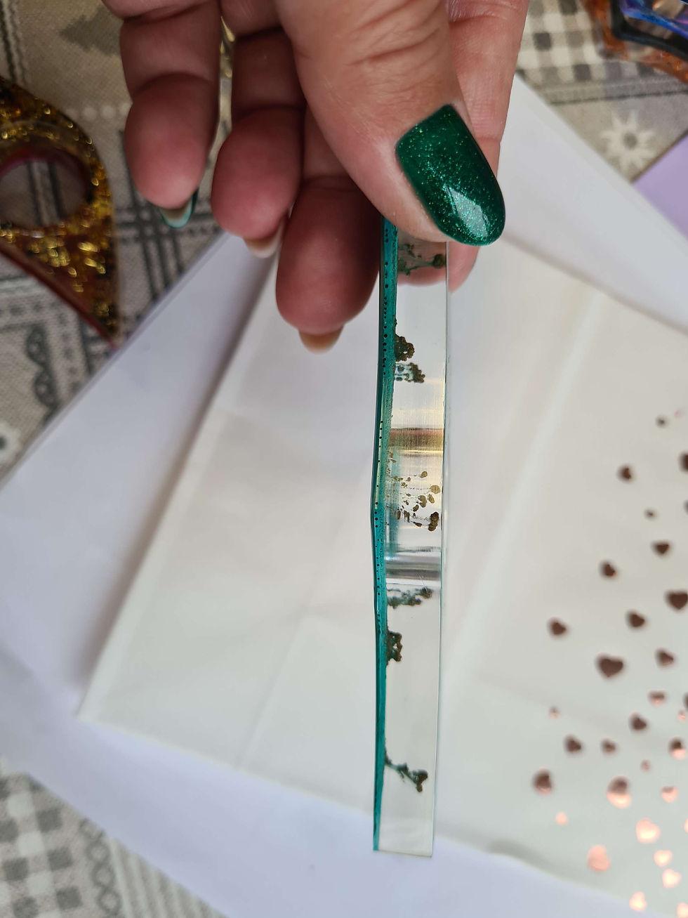 Miniature : Bague de lecture modèle "demi-lune" épaisse et longue