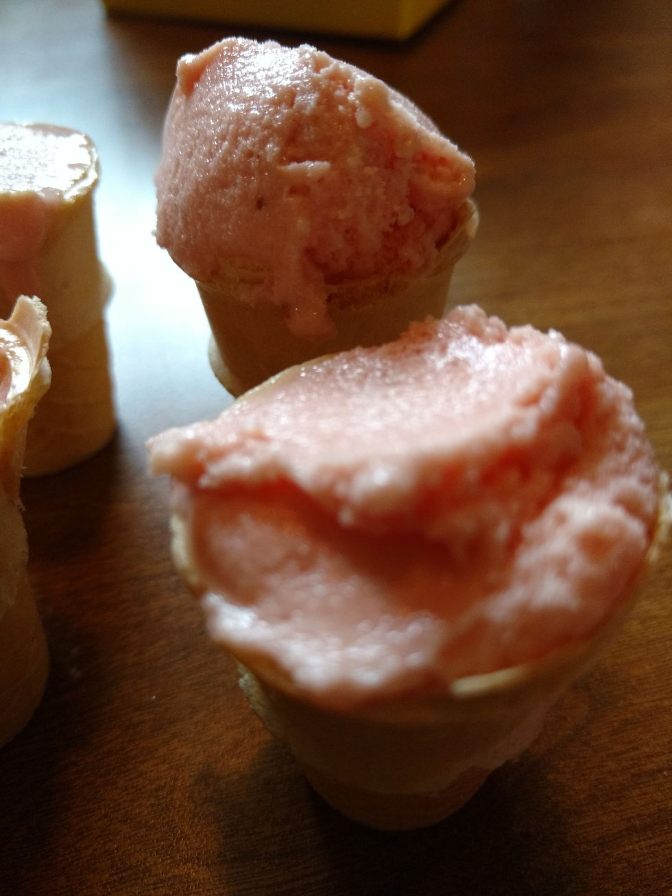 Petit cornet au sorbet