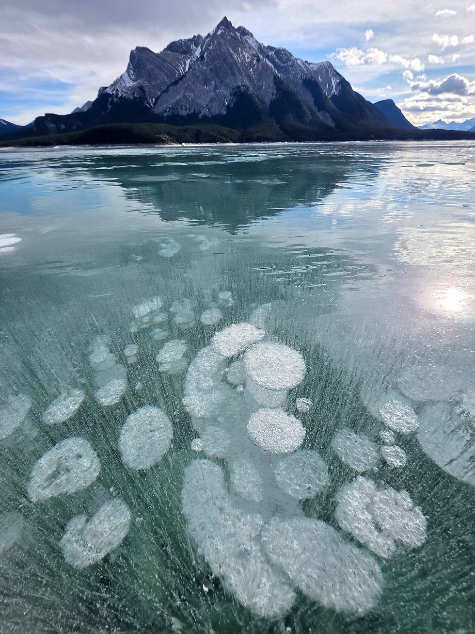 Clear ice and beautiful bubbles despite the challenging conditions