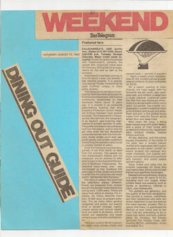 Ft. Worth Star Telegram, 1983